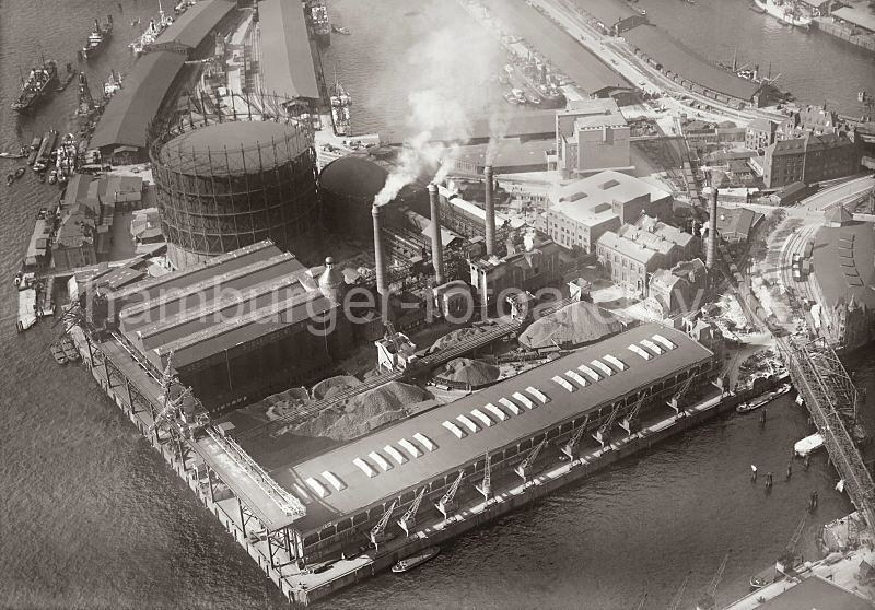 bildarchiv-hamburg.com: Foto „Luftfoto vom Gaswerk auf dem Grossen