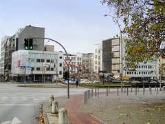 Fotos aus dem Hamburger Stadtteil Altstadt, Bezirk Hamburg Mitte; Abriss von Bürogebäuden im Glockengießerwall. (2001)