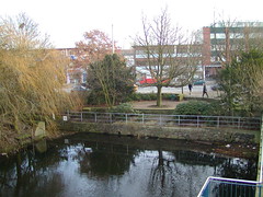 Ende des Uhlenhorster Kanals am Winterhuderweg in Hamburg Uhlenhorst, 2002.