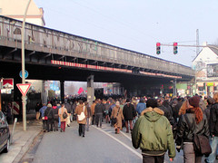 Sternbrücke über die Stresemannstraße + Max-Brauer-Allee in Hamburg  (2002).