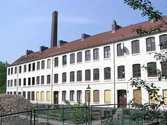 Alte Ansicht von den Terrassenhäusern in der Talstraße 67 in Hamburg St. Pauli - die Gebäude wurden 2004 abgerissen.