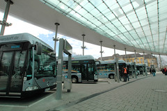 Inbetriebnahme einer Flotte Wasserstoff-Busse in der Hansestadt Hamburg, 2006.