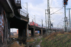 Altes Eisenbahnviadukt an der Versmannstrasse in der Hamburger Hafencity.