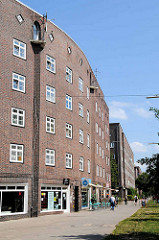 Backsteinarchitektur der 1920er Jahre auf dem Hamburger Stadtteil Veddel.