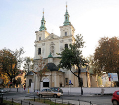 St. Florianskirche in Krakau / Kraków - 1184 wurde eine Reliquie des Hl. Florian nach Krakau überführt - in der Kirche wird ein Silberreliquar mit dem Unterarm und der rechten Hand des Heiligen gezeigt.