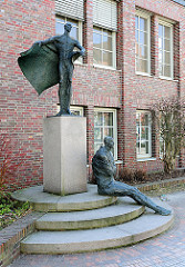 Bronzeskulpturen in der Bahnhofstrasse von Uelzen.