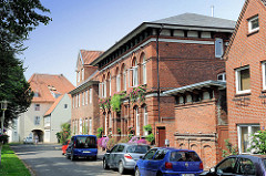 Wohngebäude - Ziegelarchitektur, Backsteinarchitektur in Glückstadt / Unterelbe.