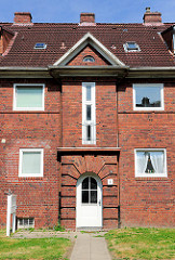 Backsteinsiedlung an der Gorch Fock Strasse in Glückstadt.