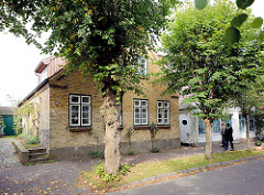 Wohnhaus / Einzelhaus; Architektur in Arnis ( Lange Strasse ), Schleswig Holstein.