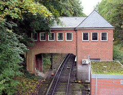 Gleisübergang der U-Bahnhaltestelle Kiekut - Linie U 1, Gemeinde Grosshansdorf.