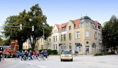 Zweistöckige Wohnhäuser - Architektur Hansestadt Wismar.