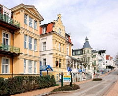 Baustil Bäderarchitektur - Gründerzeitfassaden - Wohnhäuser Ostseebad Heringsdorf, Insel Usedom.