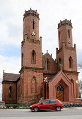 Kirche der Heiligen Katharina von Alexandrien (św. Katarzyna z Aleksandrii) in Krokowa / Krockow, Polen. Erbaut erste Hälfte 19. Jahrhundert.