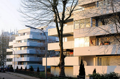 Moderne Betonarchitektur der 1970er Jahre in Buxtehude / Altstadt, Sagekuhle.