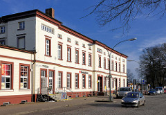 Empfangsgebäude Bahnhof Ludwigslust; eröffnet 1846 - das Gebäude steht unter Denkmalschutz.