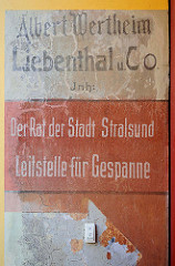 Wandbeschriftung - Der Rat der Stadt Stralsund Leitstelle für Gespanne.