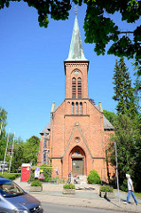 St. Marien Kirche in Eutin, Backsteinarchitektur 1889 erbaut.