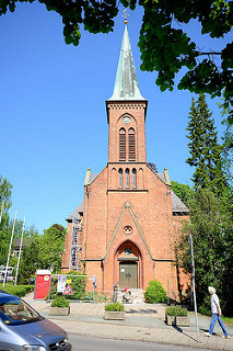 St. Marien Kirche in Eutin, Backsteinarchitektur 1889 erbaut.