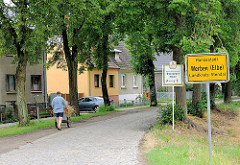 Ortseingang / Ortschild Hansestadt Werben (Elbe) / Landkreis Stendal.