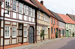 Restaurierte historische Fachwerkhäuser - Hansestadt Werben.