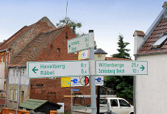 Kreuzung Fahrradwege / Fahrradwanderweg - Südroute Elbradweg; Havelberg / Wittenberge / Arneburg.