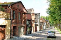 Backsteinarchitektur, Handwerkerhäuser an der Stepenitz in Perleberg.