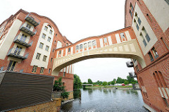 Gebäude der historischen Burgmühle in Brandenburg an der Havel -  erbaut zwischen 1909 und 1913; jetzt Wohngebäude.