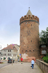 Steintorturm der Stadtmauer von Brandenburg an der Havel - erbaut in der ersten Hälfte des 15. Jahrhunderts.