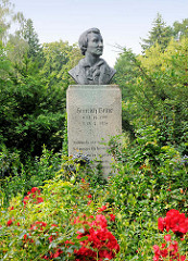 Heinrich Heine Denkmal am Heinrich-Heine-Ufer der Brandenburgischen Niederhavel in der Stadt Brandenburg.