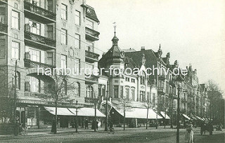 Gründerzeit - Wohnhäuser / Geschäfte Eppendorfer Marktplatz, Eppendorfer Landstrasse. (ca. 1915)