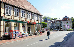 Fachwerkgebäude, Wohnhaus / Geschäftshaus an der Breitscheidstrasse in Neustadt Glewe.