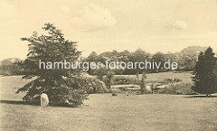 Historische Ansicht vom Eppendorfer Park vor dem Eppendorfer Krankenhaus.