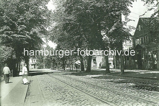 Blick von der Eppendorfer Johanniskirche in die Ludolfstrasse - alte Aufnahme, ca. 1900.