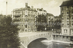 Historische Aufnahme vom Eppendorfer Baum - Blick über den Isebekkanal.