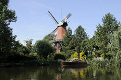Mühlen in der Hansestadt Hamburg - Reitbrooker Mühle an der Doveelbe.