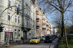 Hamburgs Bezirke/ Altona, Stadtteil Altona Nord - Julius Leber Strasse - Wohblocks Gründerzeit Architektur