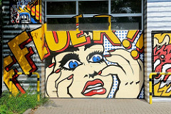 Graffiti an der Feuerwache der Freiwilligen Feuerwehr Altona  -- Stadtteilfotos aus der STernschanze.