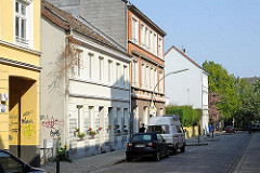 Sehenswürdigkeiten Hamburg Altonas - Historische Wohnhäuser in der Zeissstrasse von HH-Ottensen.