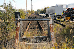Bilder aus Hamburg Billbrook - Bezirk Hamburg Mitte Moorfleeter Strasse, ehemaliger Güterbahnhof, Prellbock