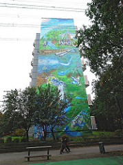 Höchste Graffiti  der Welt - Hauswand im Osdorfer Born - Höhe 43m -