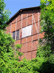 Historisches Fachwerkgebäude, Lagerhaus in Hamburg Wilhelmsburg.