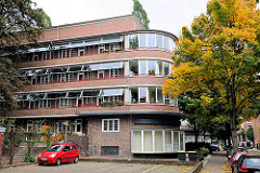 Architektur in Hamburg Dulsberg - Laubenganghäuser; Architekt Paul August Reimund Frank.