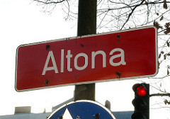 Bilder aus den Stadtteilen Hamburg Schild Altona