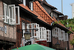 Harburger Altstadt - Fenster in der Laemmertwiete - Fussgängerzone.