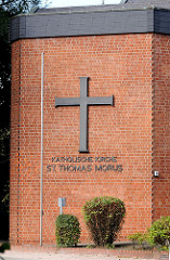 Fassade Stellinger Katholische St. Thoma Morus Kirche, Koppelstrasse.
