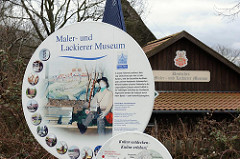 Hinweisschild Deutsches Maler- und Lackierer Museum.