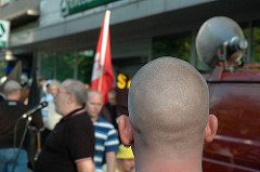 Neonazis wollten in Hamburg Eimsbüttel in der Osterstrasse eine Kundgebung abhalten.