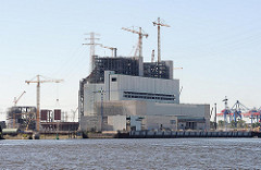 Baustelle des Kohlekraftwerks an der Süderelbe Hamburg Moorburg
