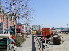 Vorbereitungen zur Bebauung des Sandtorkais am Sandtorhafen in der Hamburger Hafencity (2003)