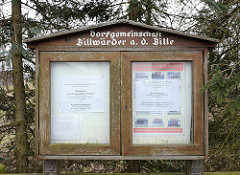 Informationskasten der Dorfgemeinschaft Billwärder a. d. Bille; Billdeich.